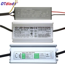 LED Driver 100W 3000mA DC18-34V/24-36V Power Supply IP65/67 Waterproof Constant Current FloodLight Driver Transformers For DIY