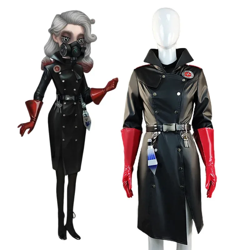 

CyAda Mesmer Cosplay Costume for Women Identity Psychologist Anime Full Set Uniform Cool Coat Game Party Suit Ideal for Comic-Co