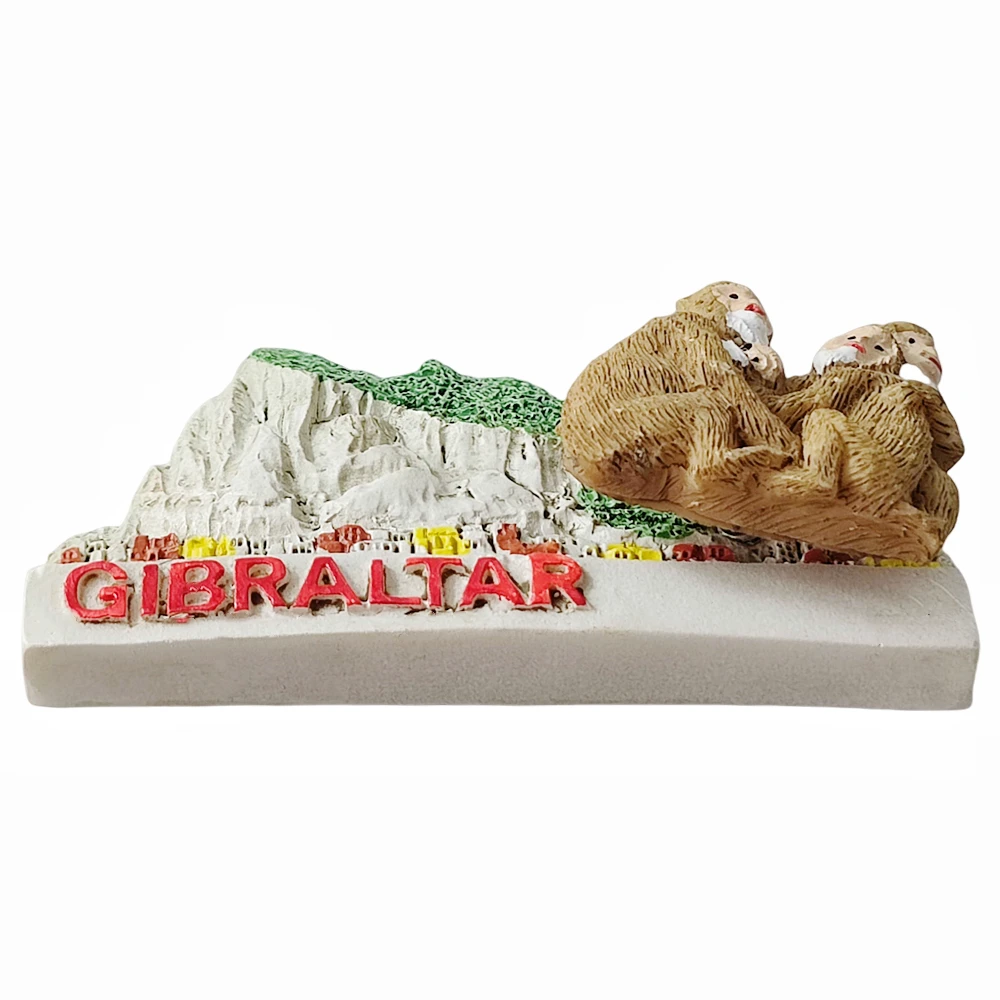 ثلاثية الأبعاد جبل طارق مغناطيس الثلاجة هدية تذكارية الراتنج الثلاجة المغناطيسي ملصق جمع ديكور المنزل