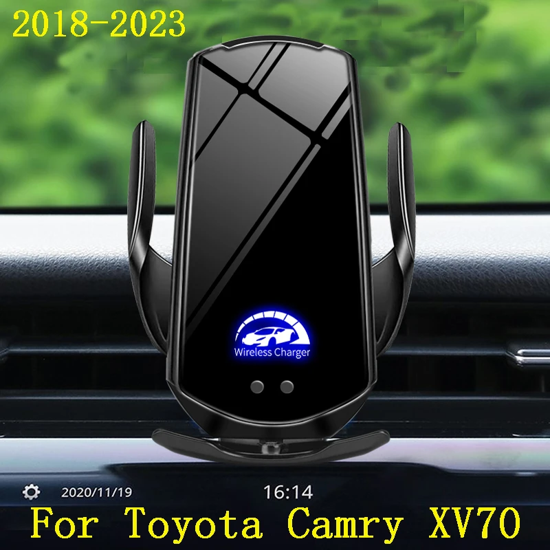 

Car Phone Mount Holder For Toyota Camry XV70 2018-2023 Wireless Charging Interior Special Mount Navigation Bracket Accessories