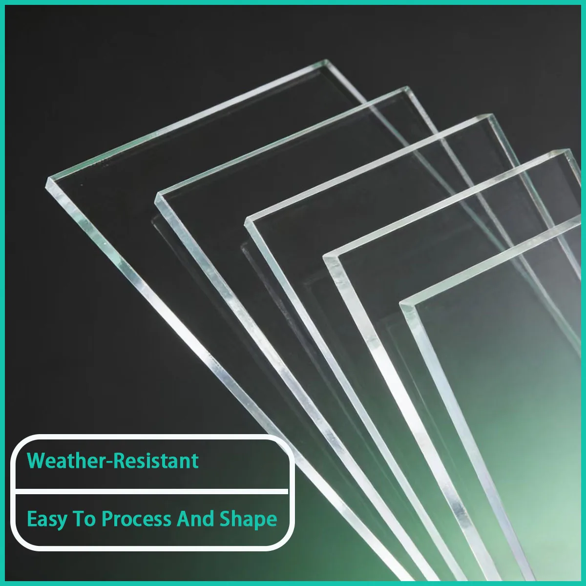 1-20mm thick transparent acrylic square board is used for displaying props, lighting panels
