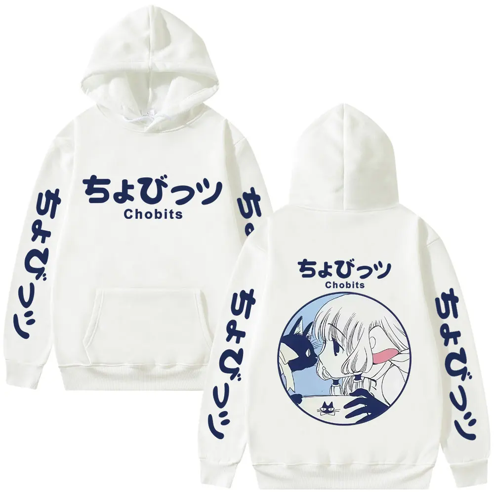 أنيمي Chobits هوديي الخريف الشتاء الرجال النساء Kawaii الكرتون طويلة الأكمام البلوز للجنسين عادية القطن Vintage البلوز هوديس