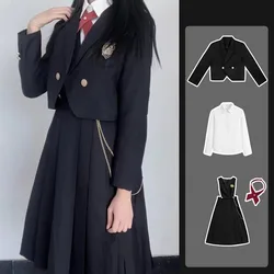 Anime Lolita Jk jednolity sukienka dziewczynka Cosplay kostiumy dopasowane garnitur styl Preppy spódnicy mundurki szkolne