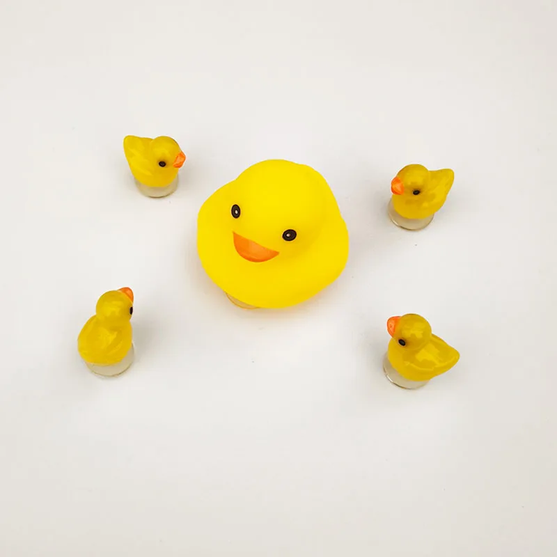 5/10pcs Set Cute Big and Small Yellow Duck Shoes Charm Shoe Decoration Sandals DIY Accessories