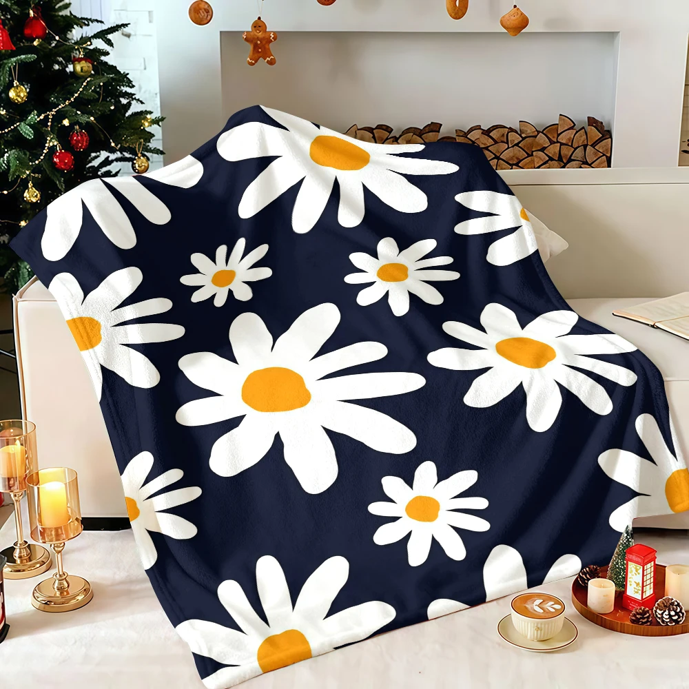 Boho Floral Durable Thanksgiving High-Quality All-Season Flannel Throw Perfect for Office Chair Lap Use at Work
