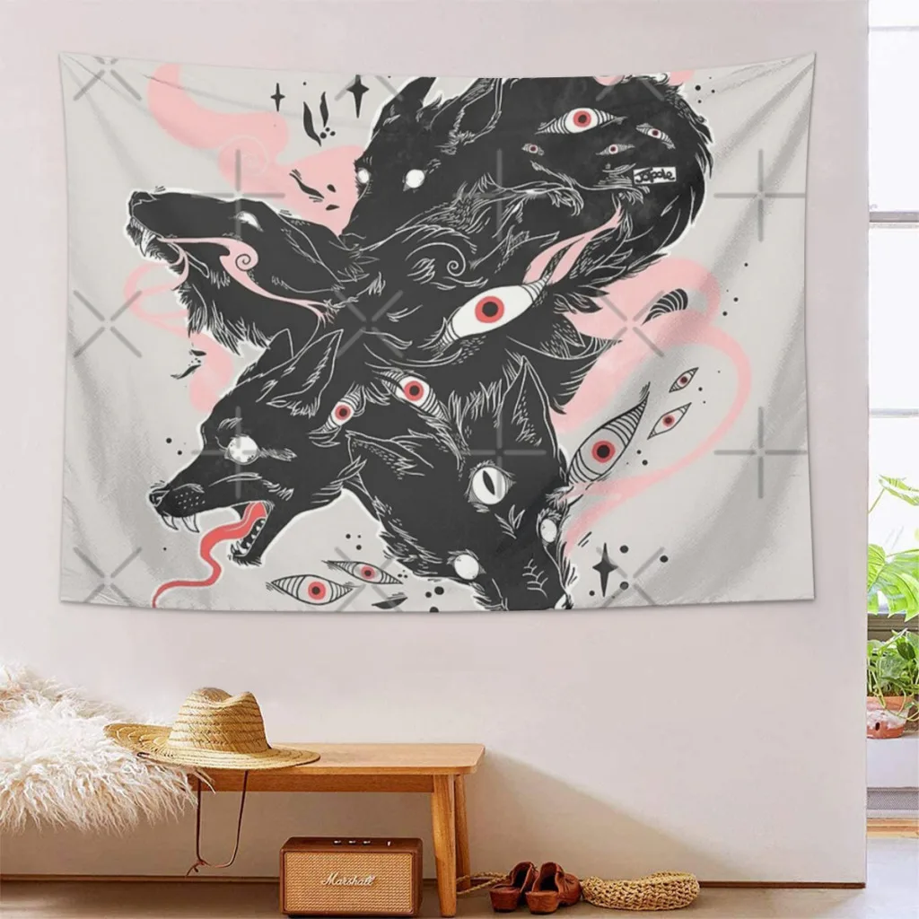 

Home Decoration Tapestry Wild Wolves With Many Eyes Tapestry Wall Art Tapestries Room Decors