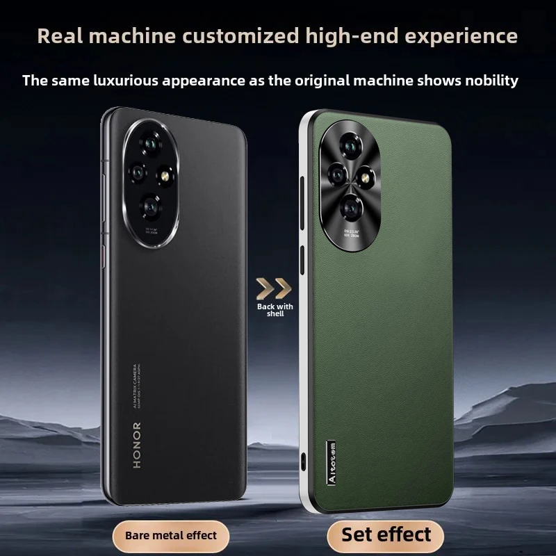 

Роскошный деловой кожаный мягкий чехол-рамка для Honor 50, 90 200 300 70 Pro Plus, защитный чехол для объектива, чехлы для телефонов, задняя крышка Capa