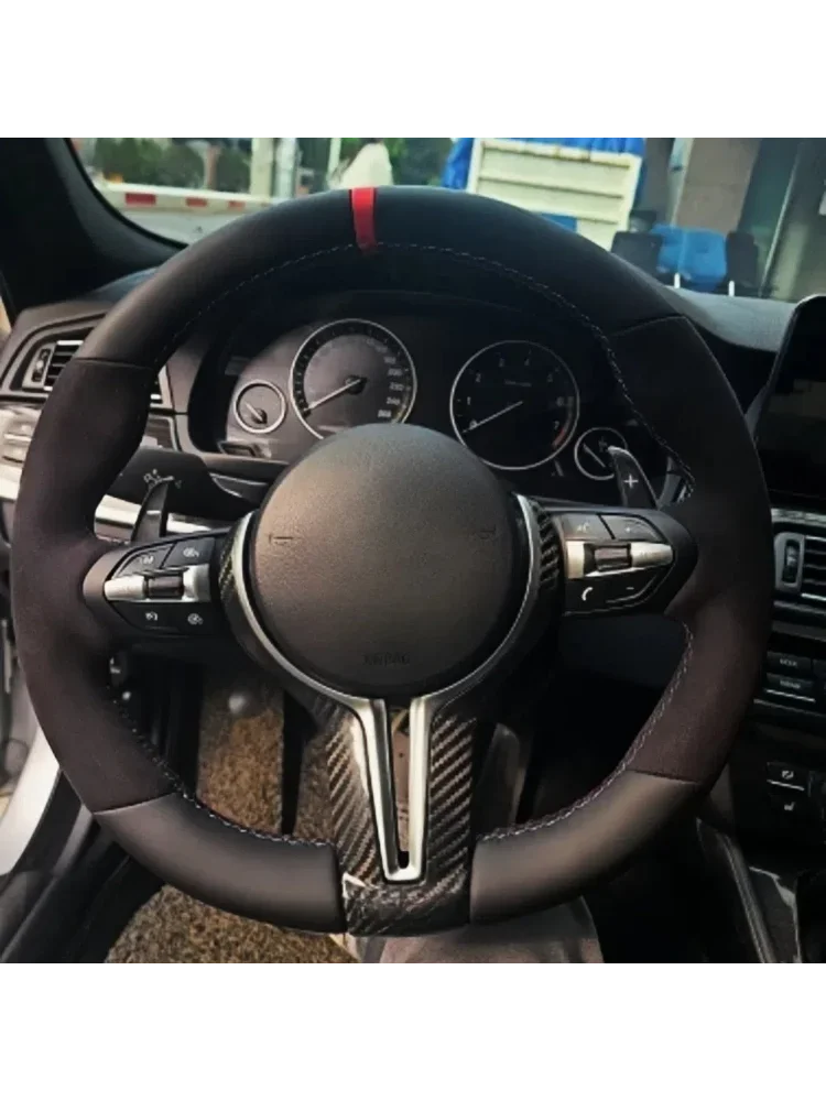 Couverture tressée de volant de voiture personnalisée, douce, 100% adaptée à la BMW M Sport F06 F10 F15 F16 F20 F21 F25 F30, produits de voiture, enveloppe de direction