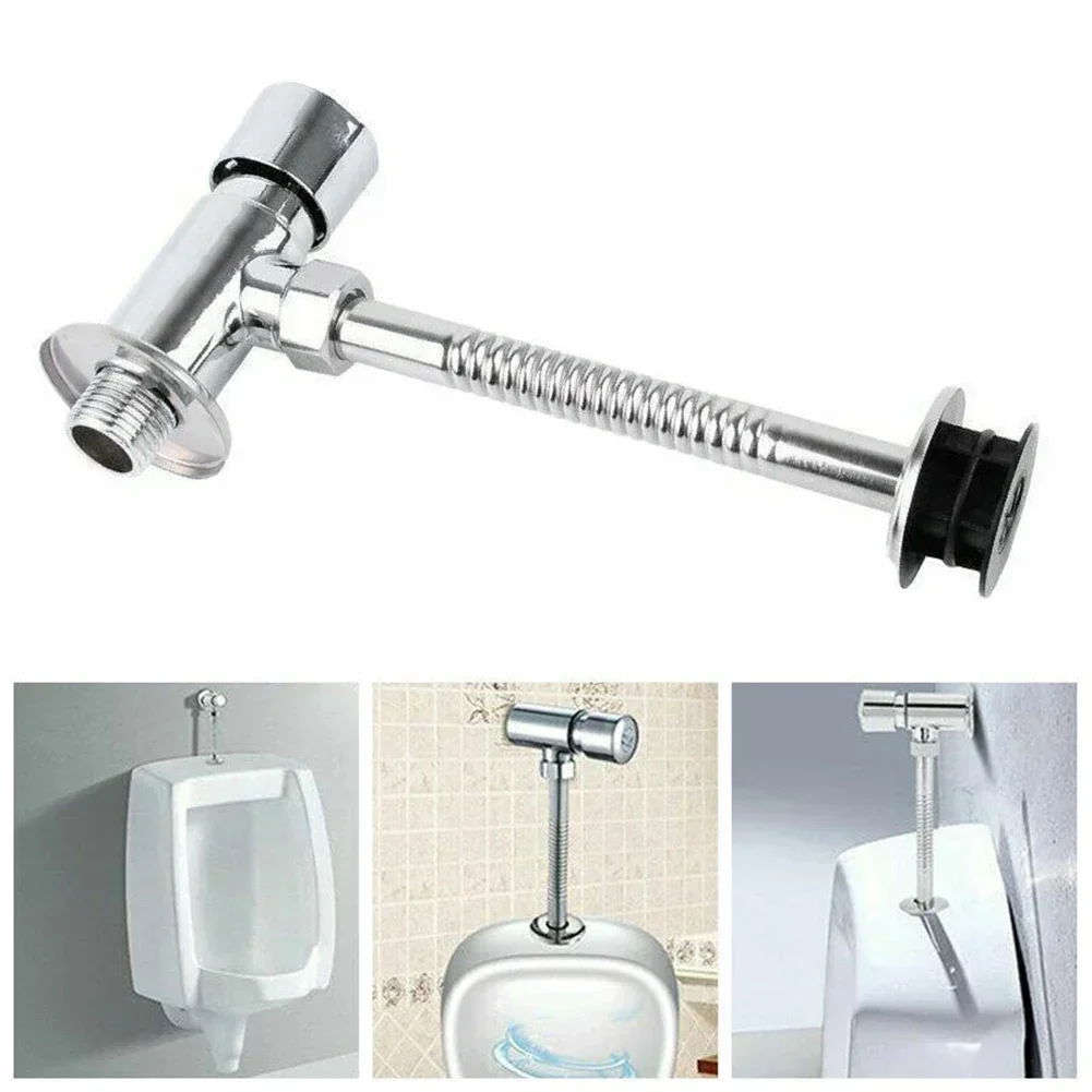 New Urinal Toilet Flush Valve Button Type Water Saving Manual Delay Alloy Automatic Button Type Decoration Hand Press Hardness