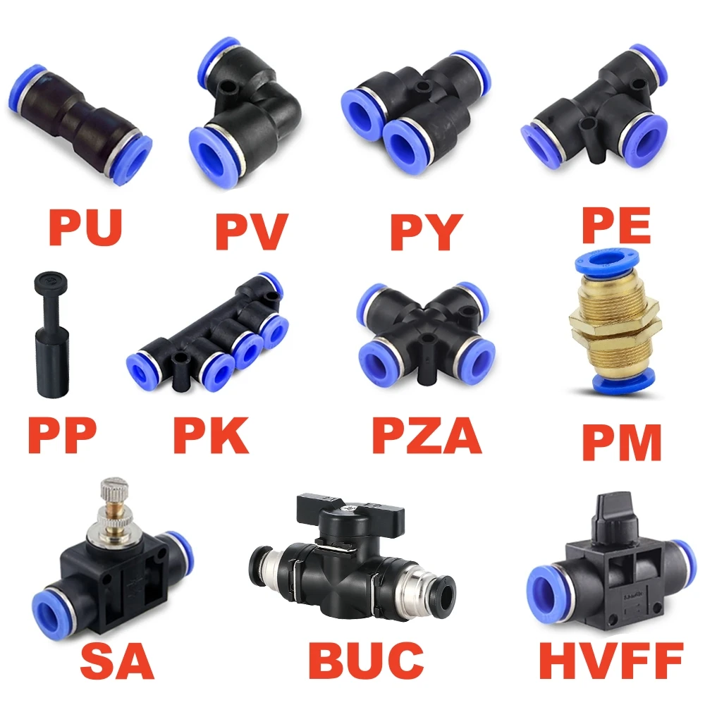 PU PE PV Pneumatic Fittings PK PZA PY Pipe Connector HVFF SA PM  Tube 4mm 6mm 8mm  Air Hose Quick Release Fitting 10mm 12mm 16mm image 2