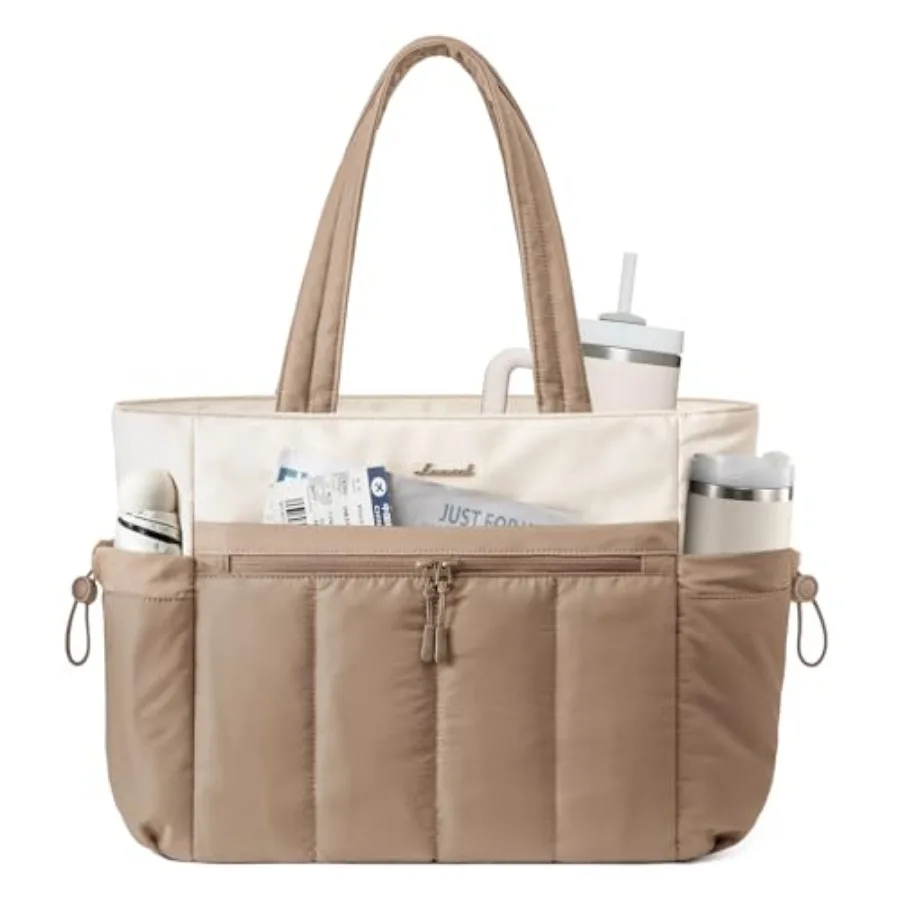 

Сумка-портфель LOVEVOOK Puffer для ноутбука для женщин, ультралегкая рабочая сумка-тоут с организованными отделениями для путешествий и работы