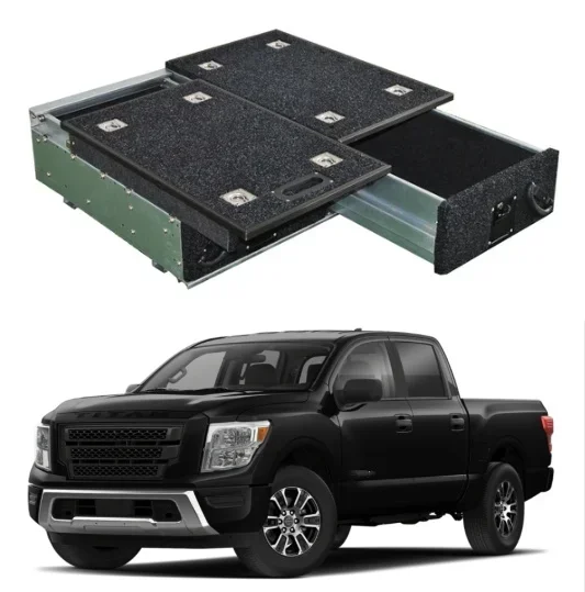 Outdoor Off-road Car Accessories Pickup Camping Rear Storage Roller Drawer For Nissan Titan 5ft/6ft