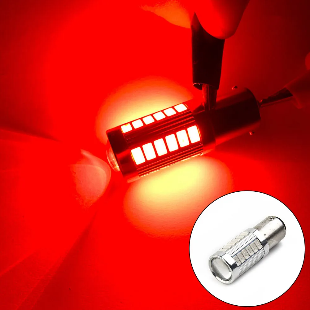 2pcs Auto Red 1157 P21/5W 380 BAY15D 33 For SMD Car Stop Tail Brake LED Bulbs Lamps Lights 5 Watts 12V Rear Brake Tail Lights