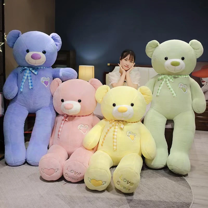 Big 80/100cm Soft Teddy Bear Plush Toys Bear Super Big Hugging Pillow Animal Cushion Birthday Gift Valentines Lover