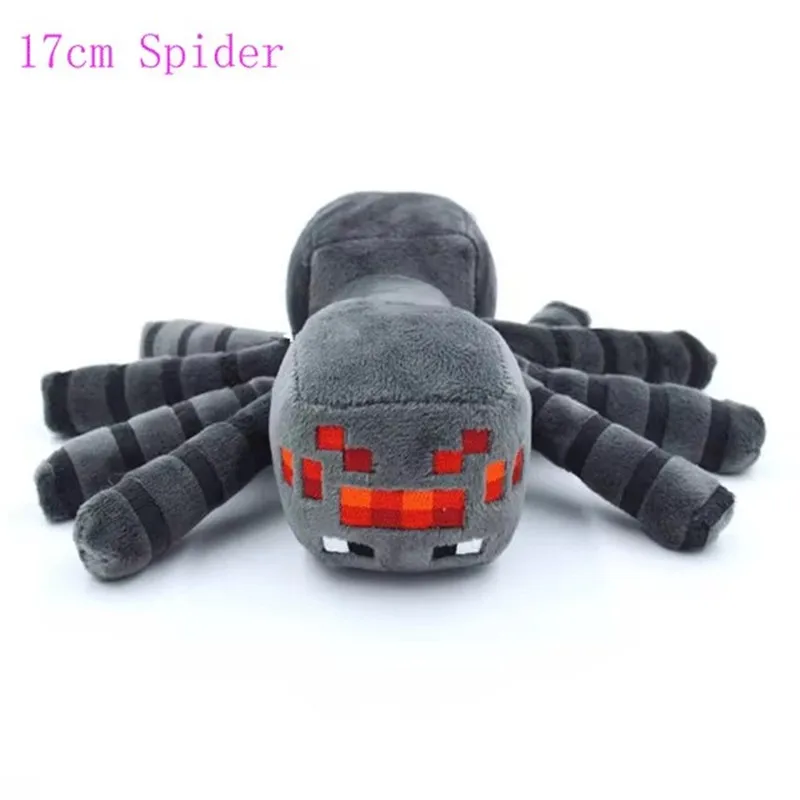 16cm Gray MC Spider Plush Stuffed Toys Game MC Spider Plush Soft Animals Toy Doll for Children Kids Gifts