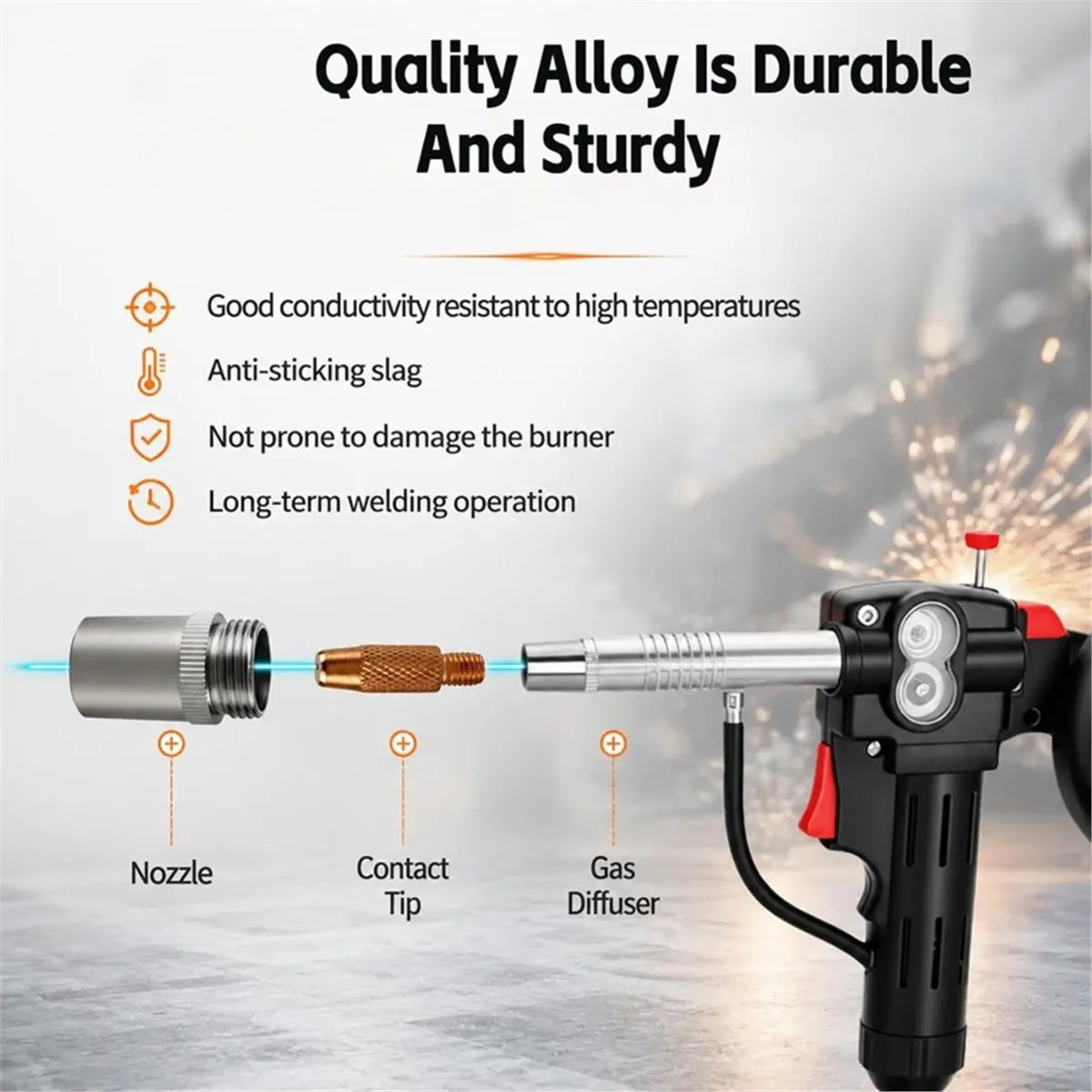 26-PK .035 Contact Tips Tube Assembly Mig Welding Nozzle Kit 186404 186405 186406 for Spoolmate 100 185 200 3035