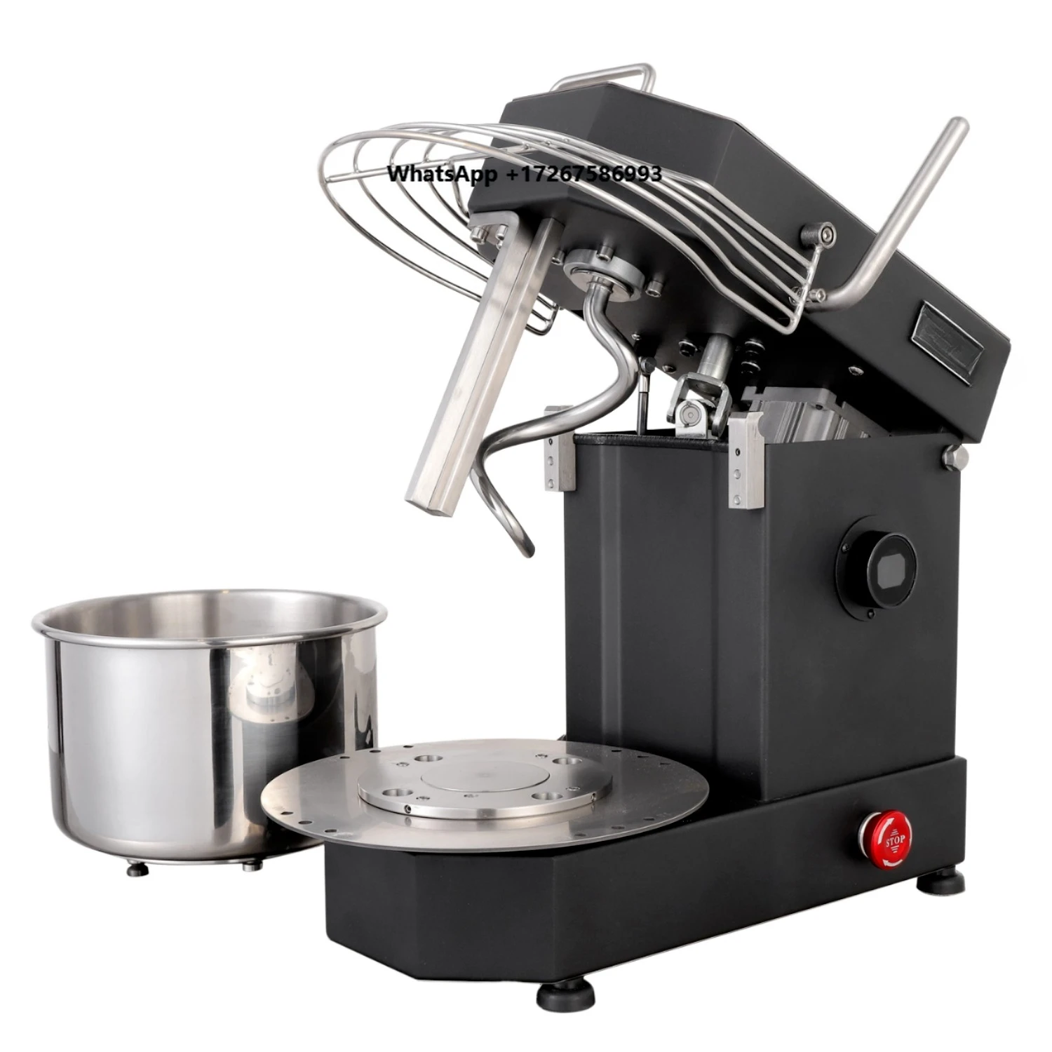 New 5L 0.2-2kg Flour Pizza Dough Spiral Mixer with Removable Bowl Light Timer 10-Speed 750W  Use