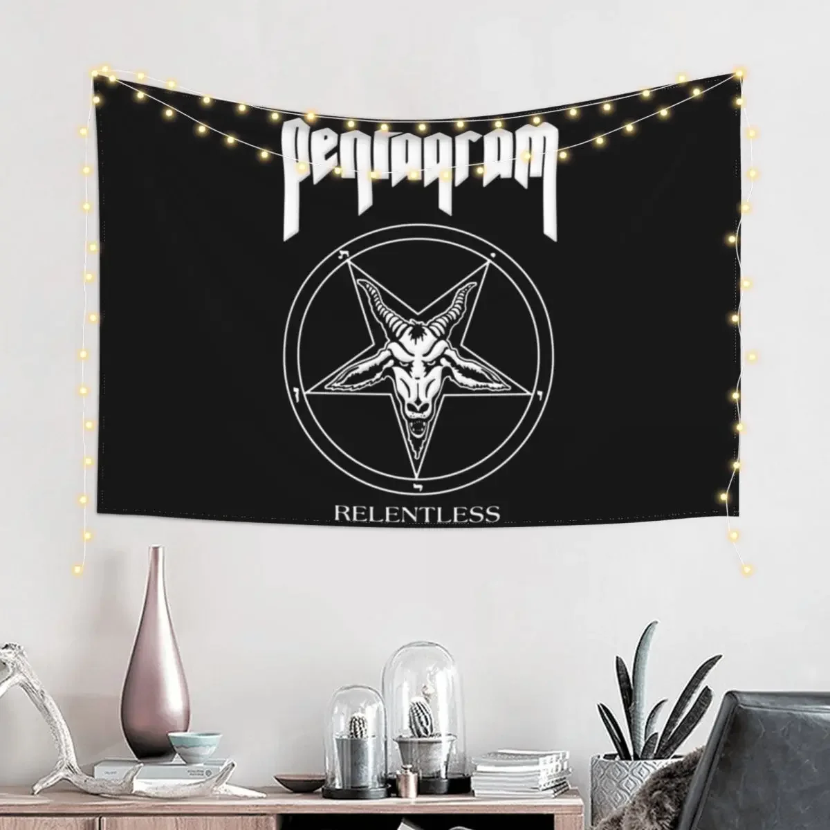 Pentagram Relentless Tapestry Home And Comfort Decor Wall Decoration Items Room Decorations Aesthetic Tapestry