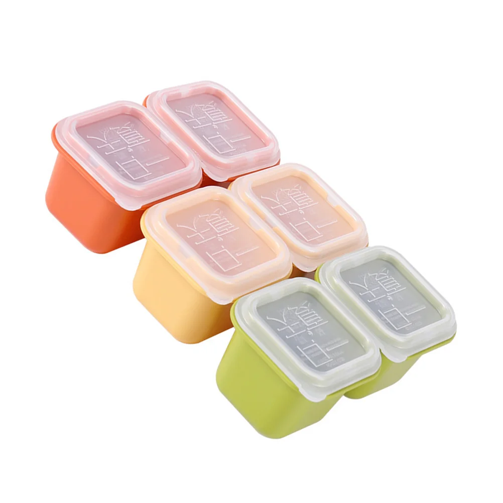 6 قطع من أدوات صنع مكعبات الثلج قالب واحد مع غطاء مستلزمات الثلج الصيفية مجموعة حاوية الفريزر القابلة للتكديس مستلزمات الصيف #2