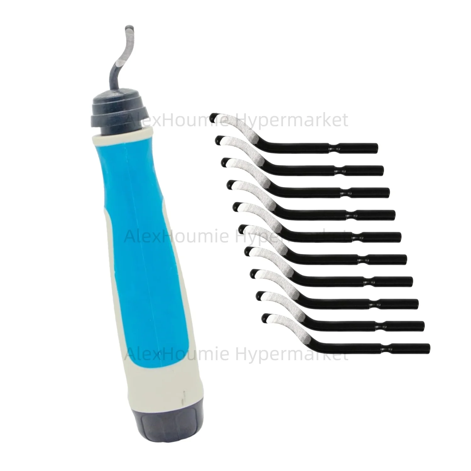 Deburring Tool Set NG1000 with 11 High Speed Steel Swivel Blades for Metal PVC Plumbing Pipe 3D Printing Plastic Copper Resin