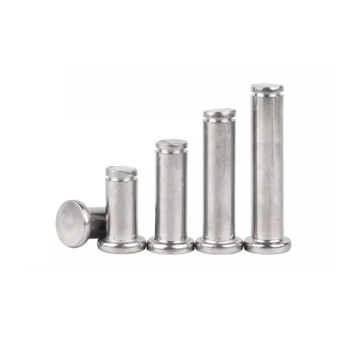 304 Stainless Steel Grooved Shaft With Supporting Retaining Ring, Locating Pin M3M4M5M6M8