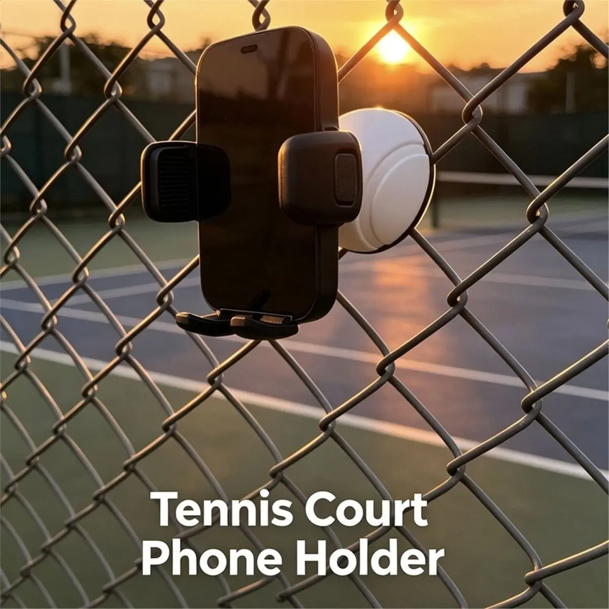 Mobile Phone Fence Mount for Baseball Softball Camera Holder Volleyball Court Phone Mount for Record Football Tennis