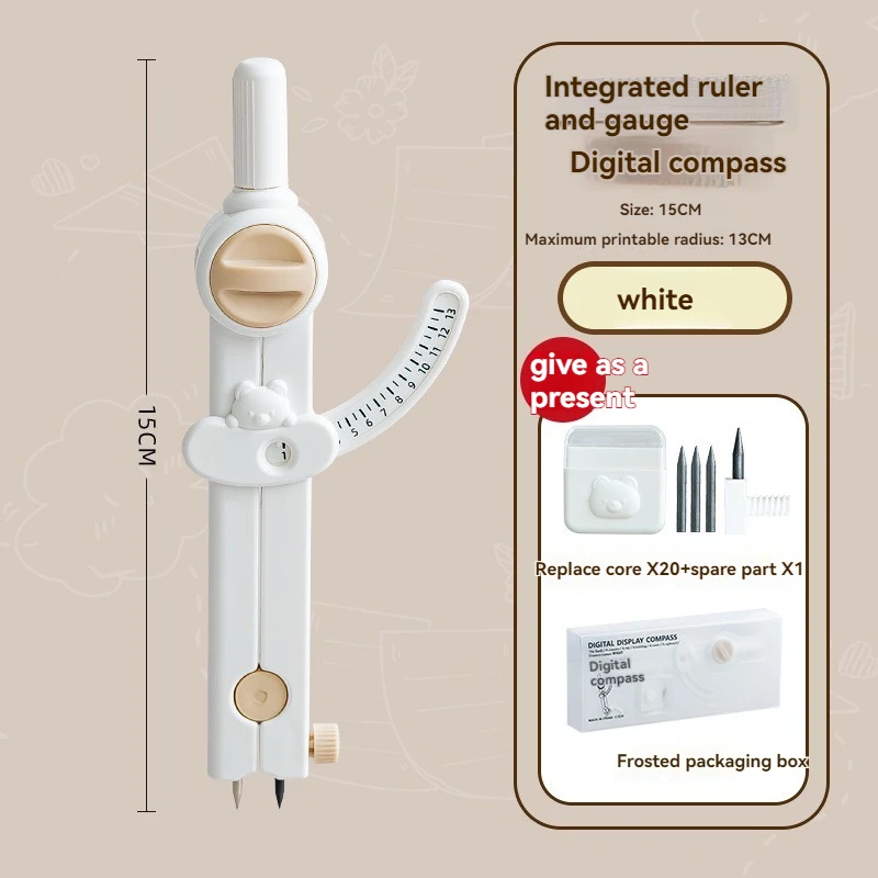 Digital Display Compass For Primary And Junior High School Students A Magical Tool For Drawing Circles Compass Set With Scale Mu