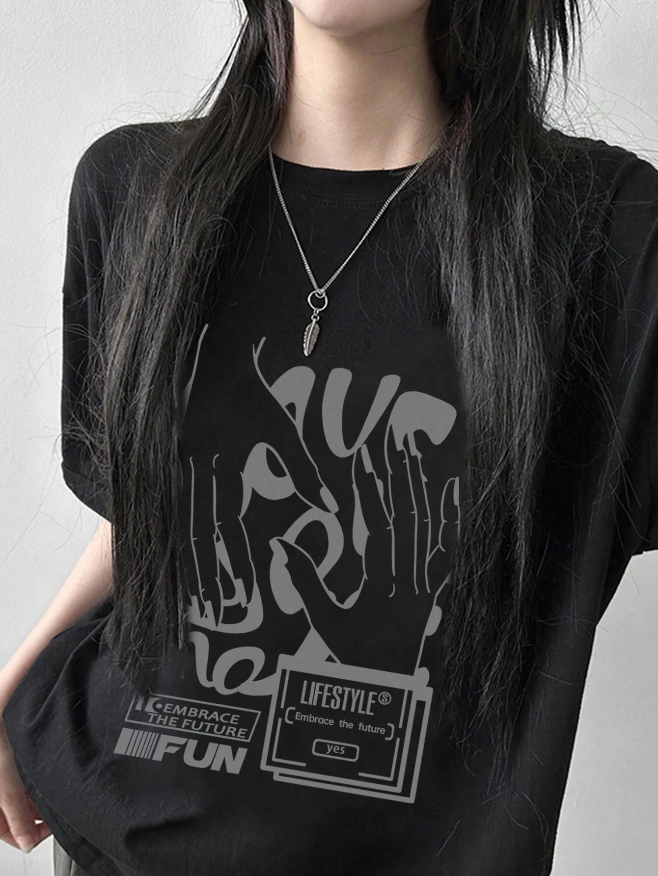 Image of Neues Elegantes Sommer-T-Shirt für Damen und Herren mit Lockerem Schnitt und Rundhalsausschnitt, Kurzarm, Japanisch-Koreanischer Stil mit Cartoon-Motiv