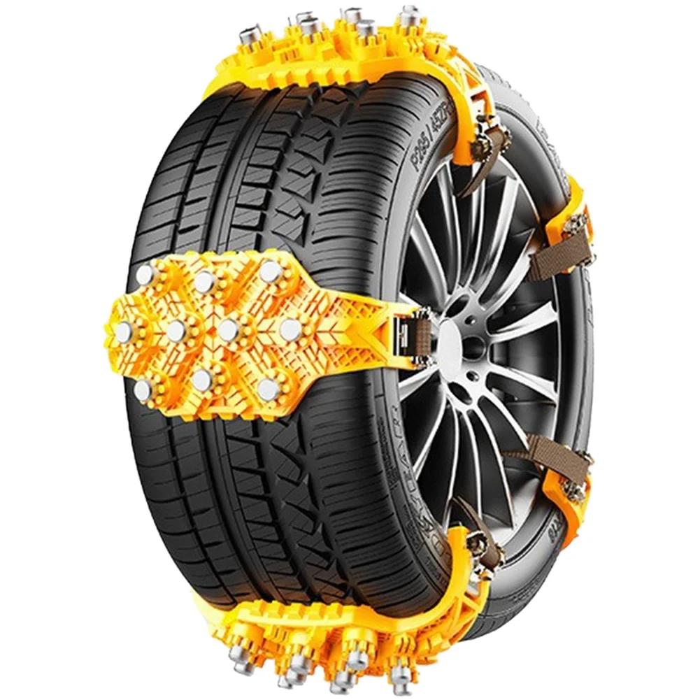 Регулируемые шины для безопасности, цепи для снежных шин, 4 шт., снежные цепи, противоскользящие ремни для шин, регулируемые защитные пряжки
