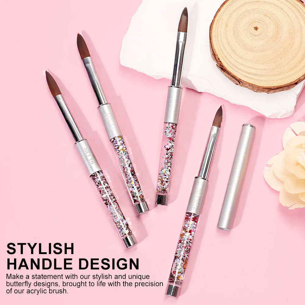 4-teiliges Nail-Art Pinsel-Set, Zeichenstifte für UV-Gel Nagelverlängerung, 3D Nagelmodellage-Werkzeuge, Professionelle DIY-Linienmalstifte für Nägel