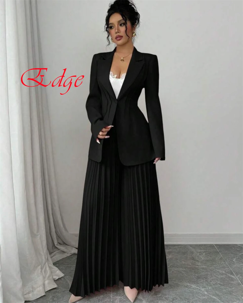 Robe de soirée en Jersey noir, tempérament personnalisé, haute qualité, décolleté en v profond, manches longues, boutons, traîne de balayage, robe de soirée