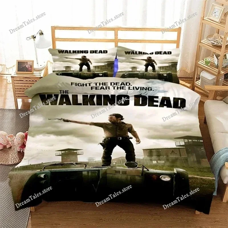 

Duvet Cover The Walking Dead 3D Exquisite Anime Cartoon Digital Print Bedding Set Comforter Bed Youth Home Decor Boys Gift963