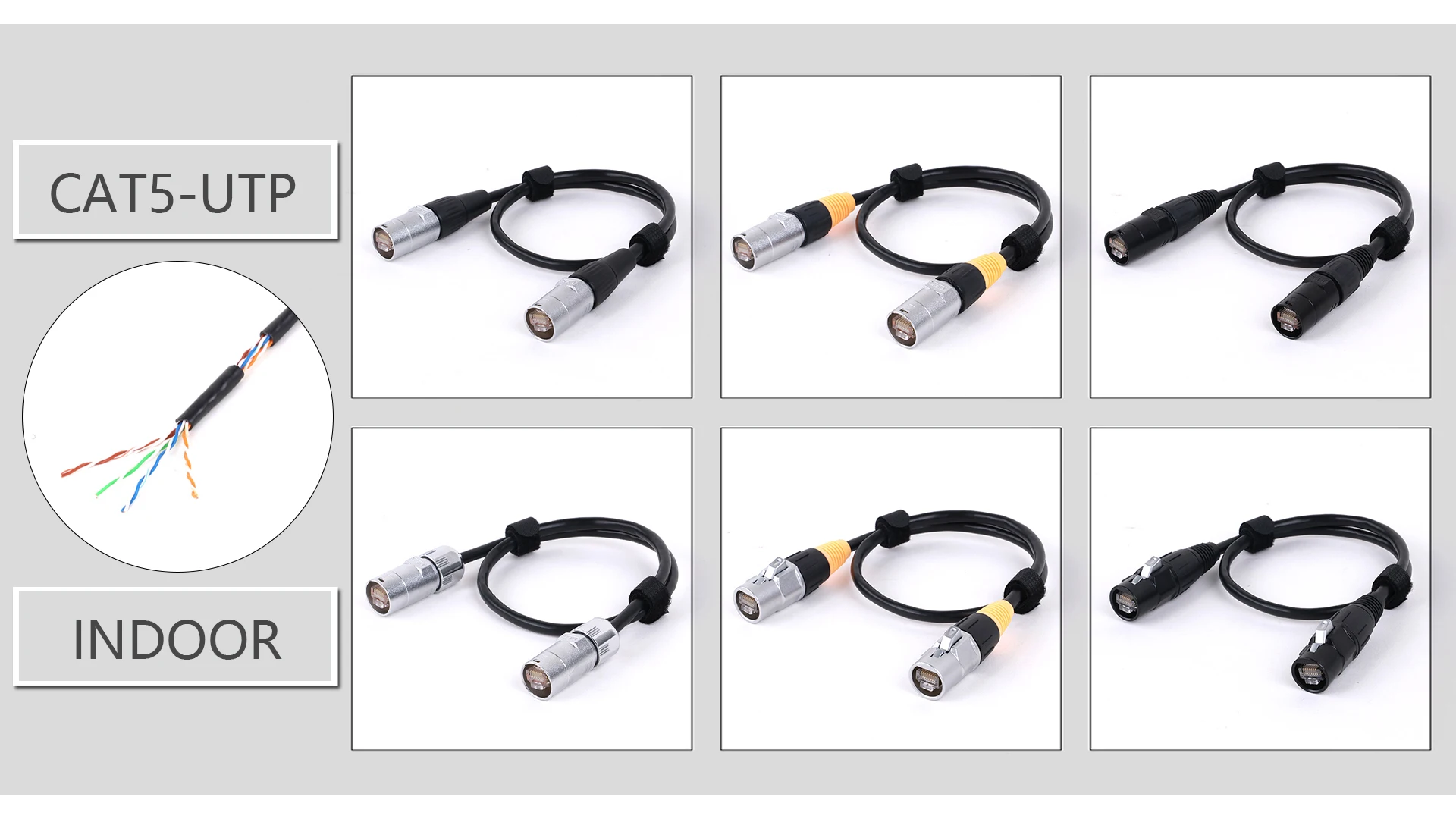 0,3 M-100 M 1 PC CAT6 RJ45 Bühne EtherCON Verlängerung Ungeschirmtes Kabel Outdoor & Indoor LAN Netzwerk UTP Kabel mit Zinklegierung Stecker – Detail 9