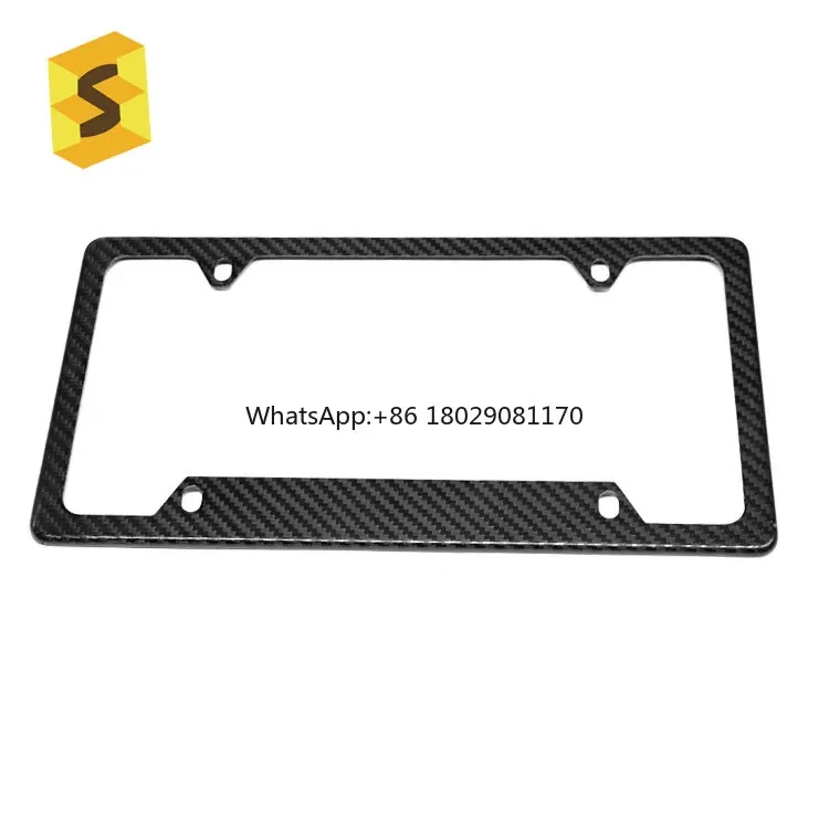 Car Exterior Accsori Real Carbon Fiber America License Plate Frame