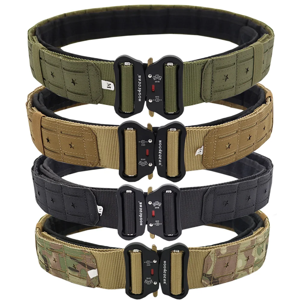 

New Tactical 2 inch Combat Belt Quick Release Buckle Belt Molle System Airsoft Hunting Mens Belt Durable Outdoor Belt