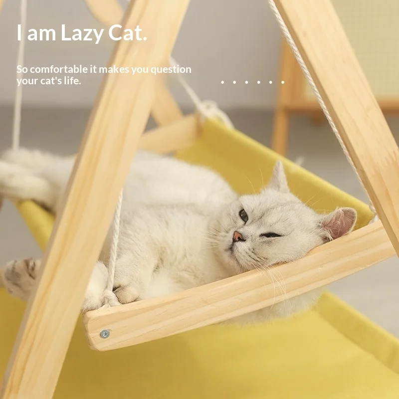 Hamaca triangular doble capa para gatos: cama colgante lavable - imagen 4