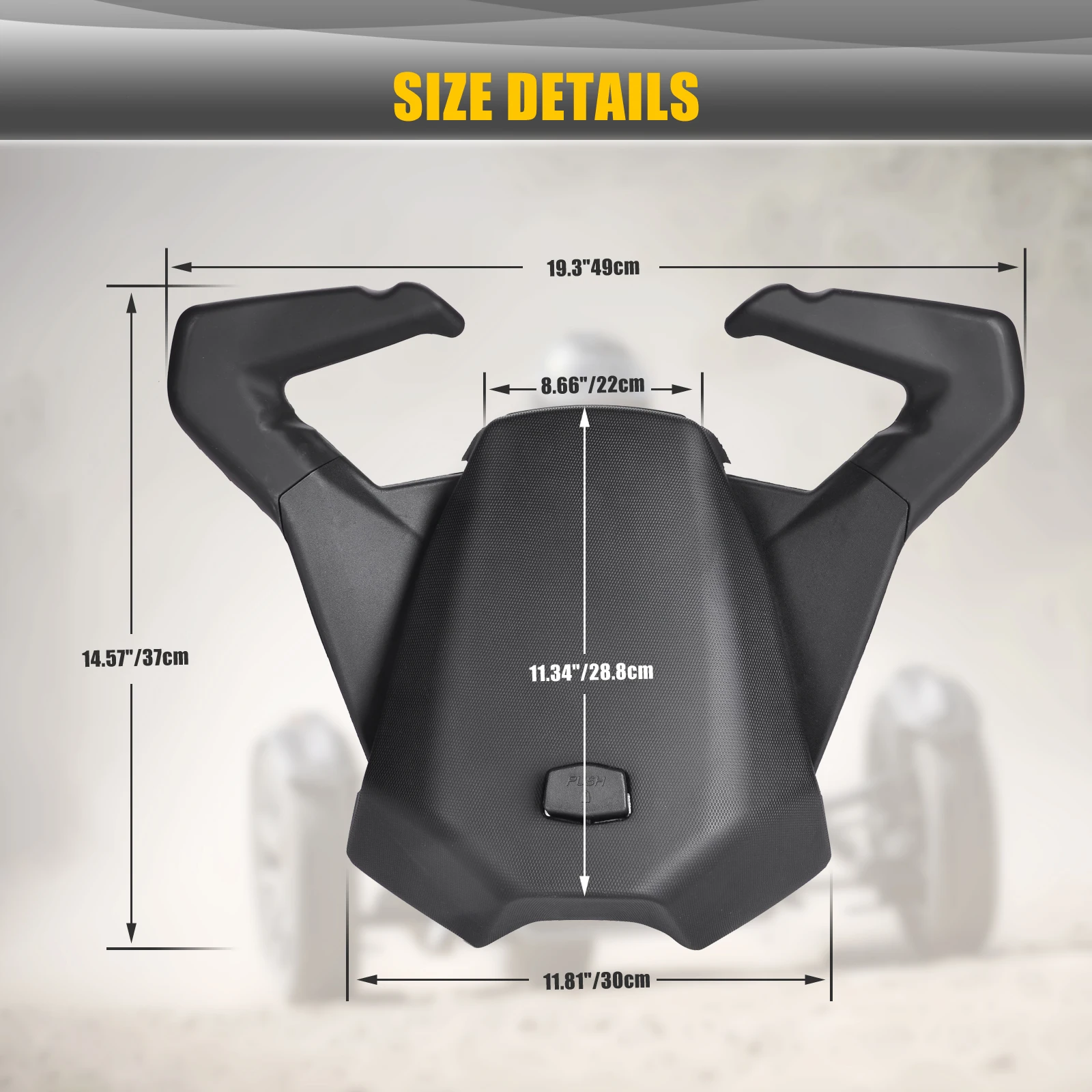 Motorcycle Accessories Rear Passenger Seat with Elastic Pad Side Grab Handles for Can AM Ryker 600 900 Sport Rally Edition MAX