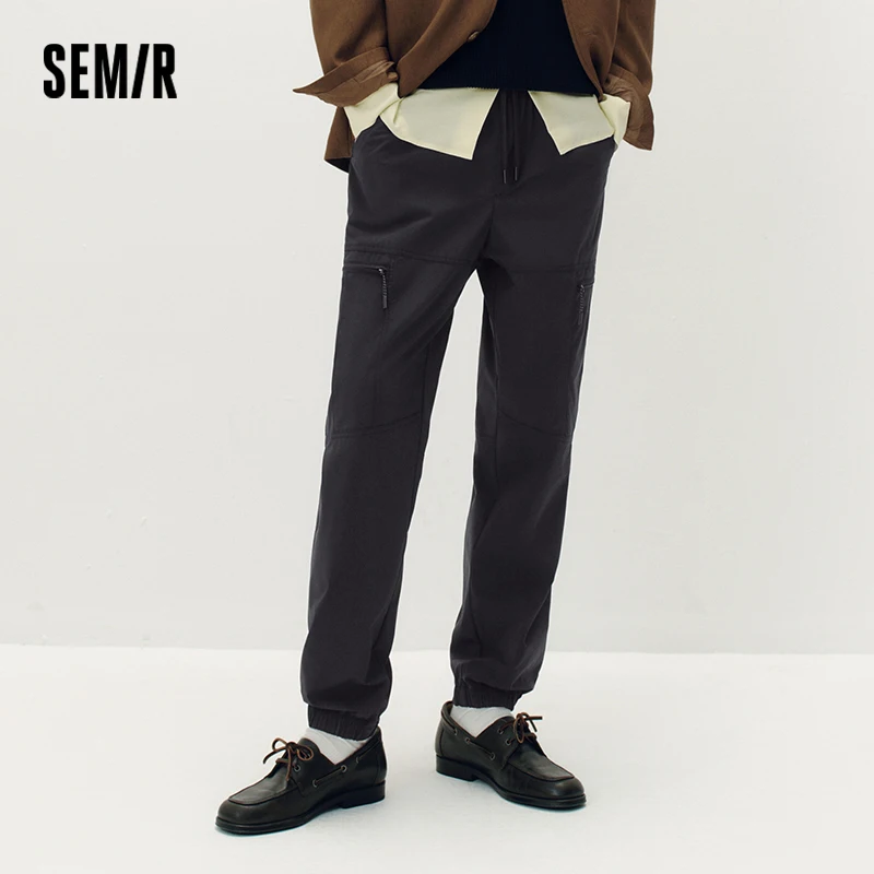 

Semir Baggy Pants Men Multi-Pocket Cargo Tapered Loose Fit 2025 Autumn Clothes for Man Multi-Pocket Design Durable Fabric