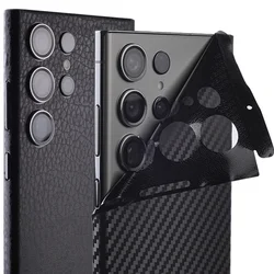 3D Carbon Fiber Full Coverage Ice Film Matte Film Back Film For Samsung S24 S23 S22 Ultra S24 S23 S22 Plus Back Sticker