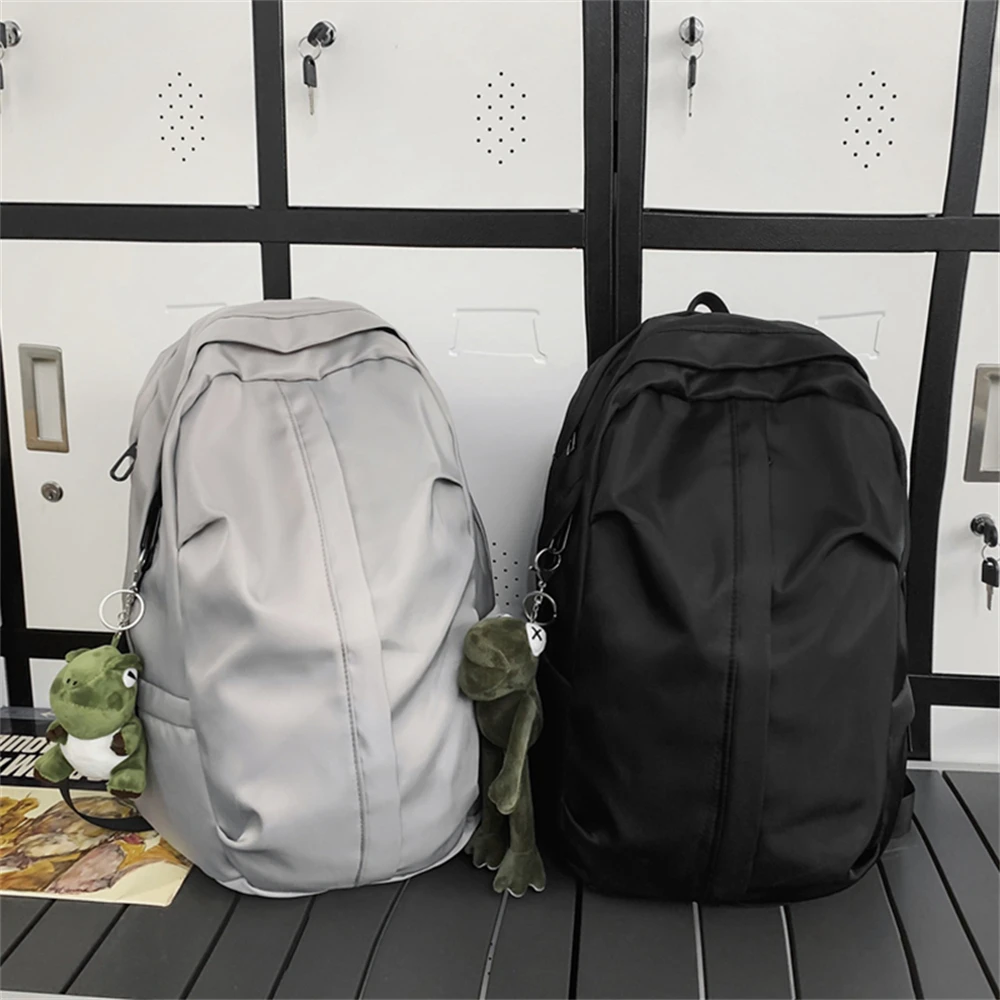 Mochilas de nailon de alta calidad para mujer, mochilas para portátiles para adolescentes, mochilas escolares de colores sólidos y de gran capacidad para mujer, Bolsa femenina