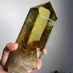 High Quality Natural Transparent Lemon Crystal Wand