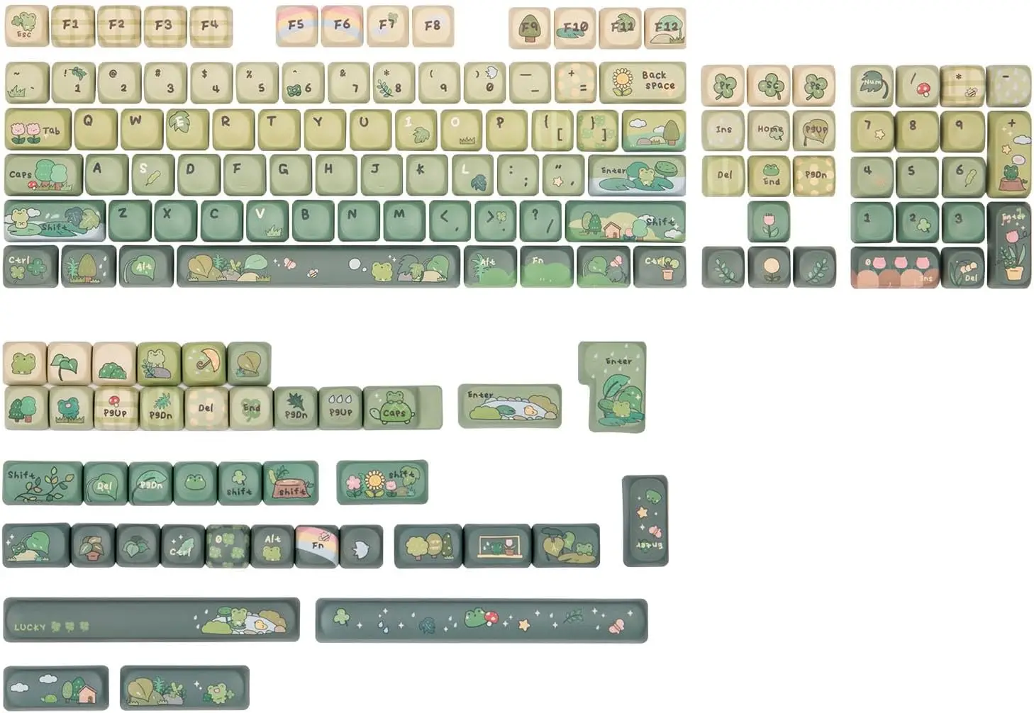 

Набор клавишных колпачков Day Keycap Set, 144 клавишных колпачка, PBT-колпачки для механической клавиатуры, совместимые