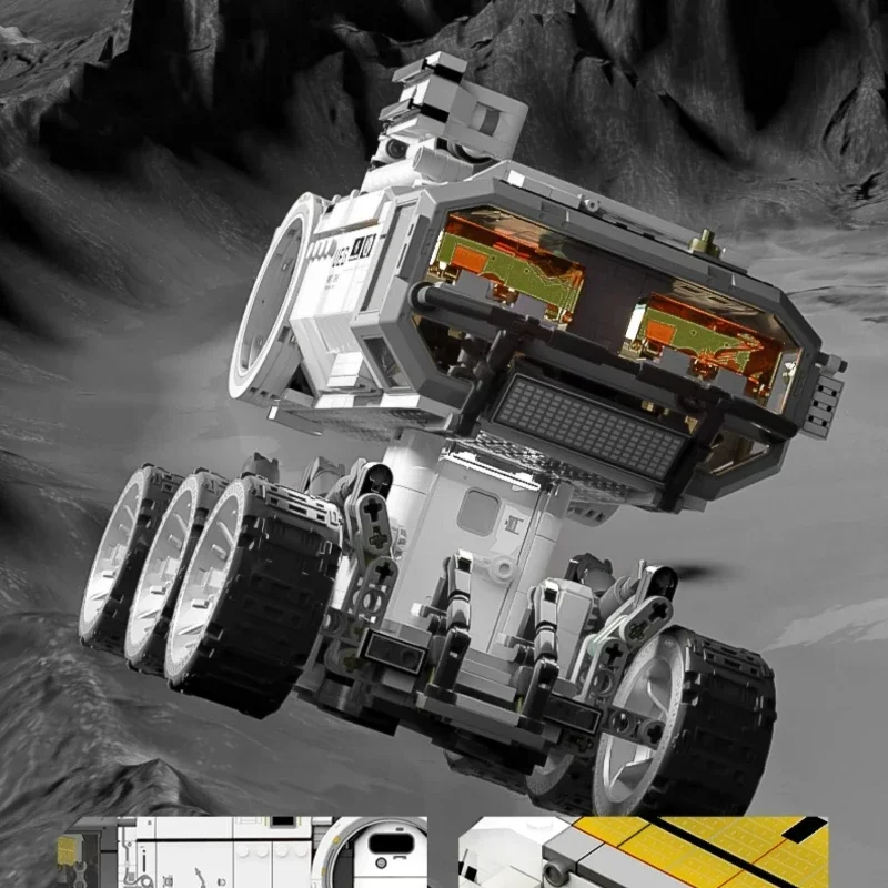 SEMBO BLOCK Building Blocks The Wandering Earth 2 Lunar Base Mobile Vehicle Splicing Toys Car Model Decoration Birthday Gift