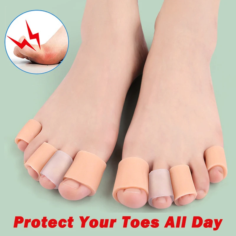 Pexmen Gel Zehen Separator Fingers chutz Silikon Zehen kissen Röhren Hülsen für Bunion Corns Blasen Schwielen Fußpflege-Tool – Detail 7