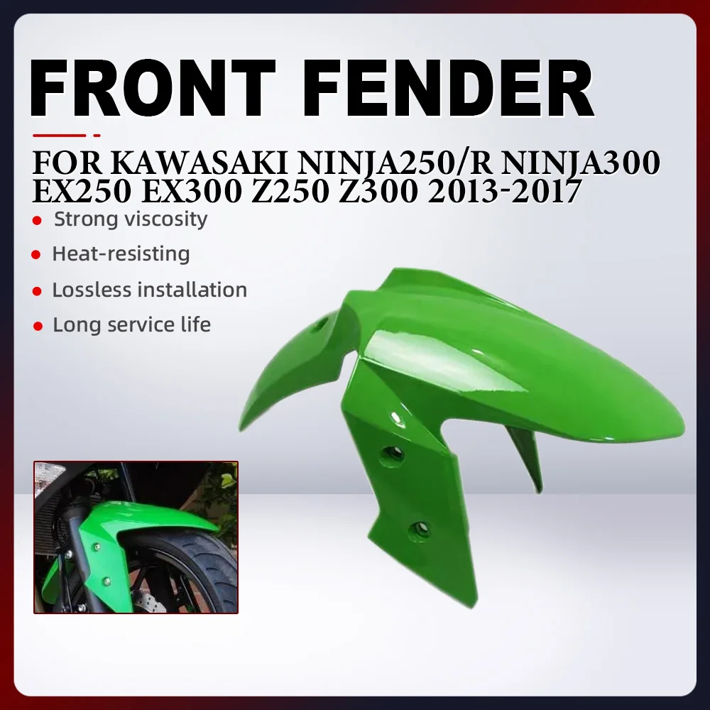 

Motorcycle Front Fender Mudguard For Kawasaki Ninja250 Ninja250R Ninja300 EX250 EX300 Z250 Z300 2013-2017 Splash Guard Cover