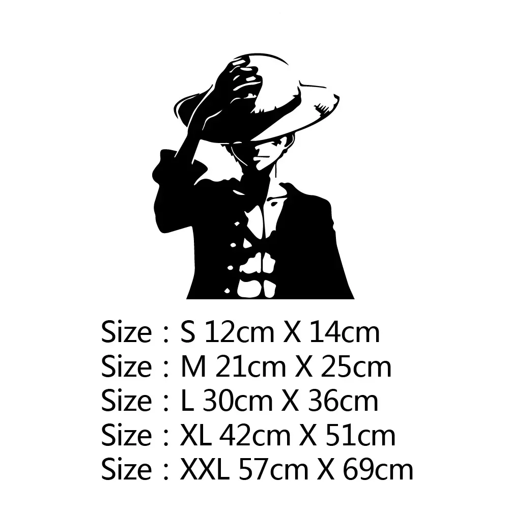 Car Stickers Personalized Luffy Car-styling Car Motorcycle  Accessories Various Sizes Waterproof Sunscreen Vinyl Decals,15CM