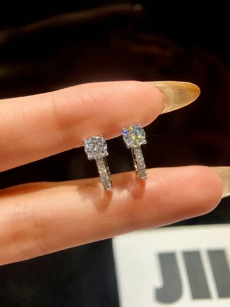 

Stylever Luxury 0.5ct Certified Moissanite Diamond Wedding Earrings for Women Gift 925 Sterling Silver Original Fine Jewelry