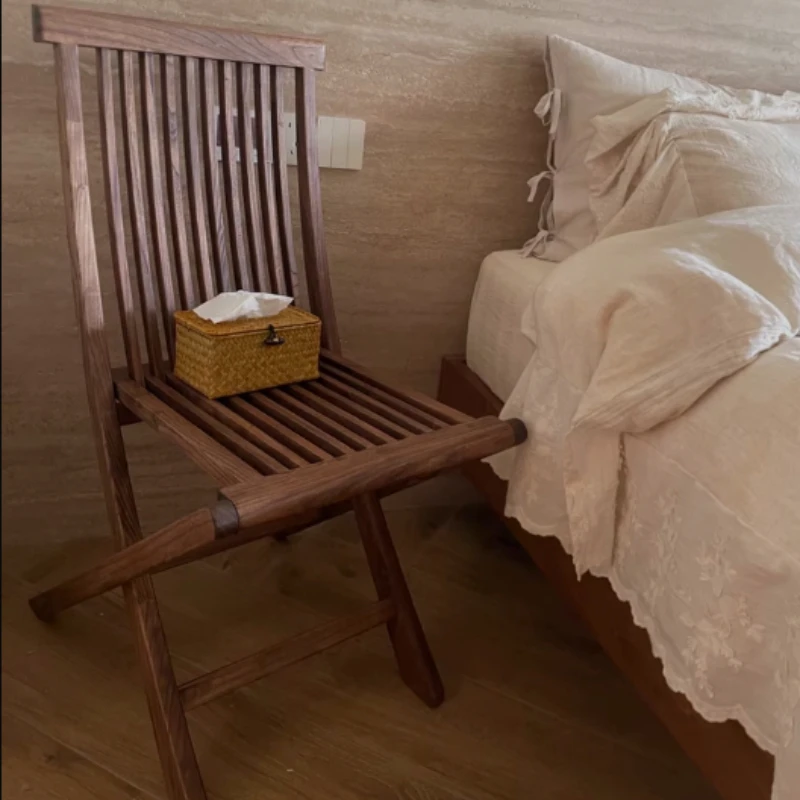 

Складной стул из массива дерева с откидной спинкой для балкона, для отелей и гостевых домов, уличные обеденные стулья из вяза, прочная мебель для патио и отдыха