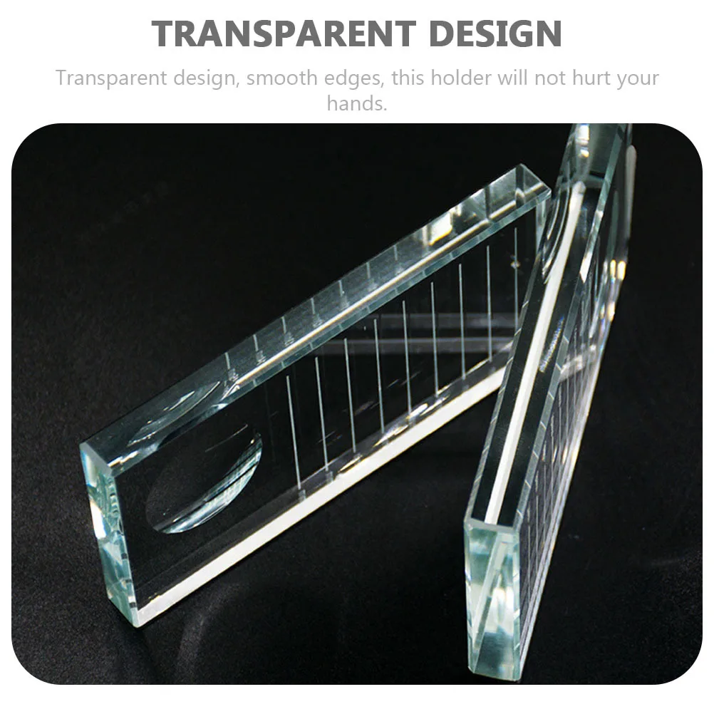 2 قطعة علبة لاش شفافة الاكريليك مقاومة للاهتراء تطعيم حامل لتمديد رمش الاستخدام المهني لاش بلاط #2