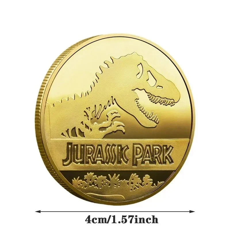 souvenir coin replica commemorative coins medallion badges coins jurassic park dinosaurs coins